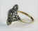 ANTIQUE 11KT WHITE GOLD DIAMOND FILIGREE RING - 2