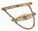 ANTIQUE 18KT YG AMETHYST & SEED PEARL BAR PIN