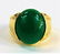 GENTS 14KT YELLOW GOLD & APPLE GREEN JADE RING