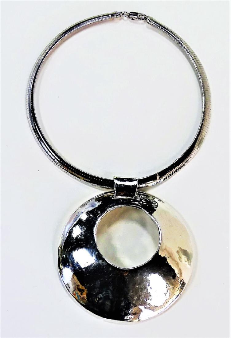 RETRO STYLE STERLING SILVER COLLAR NECKLACE (1 of 5)