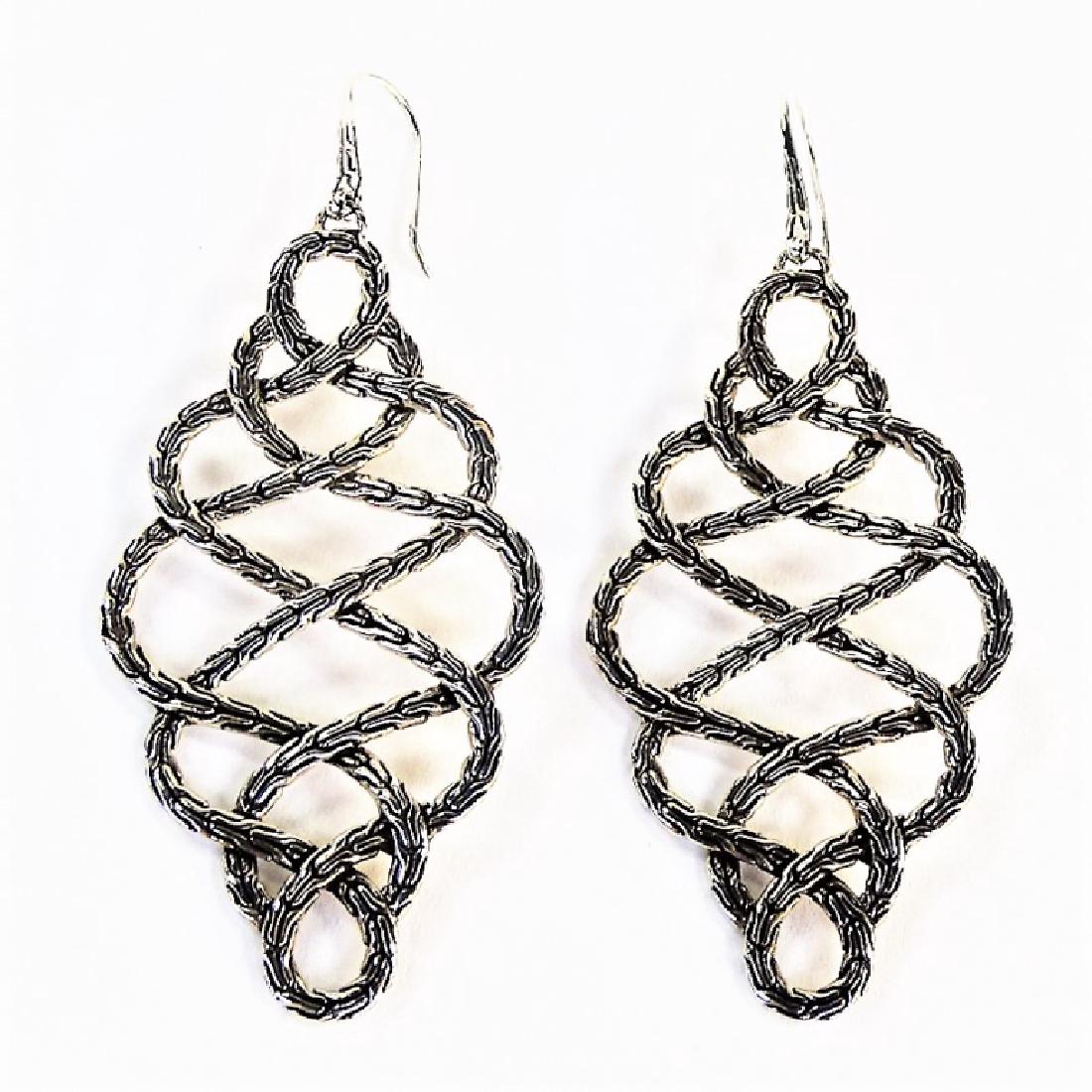 PR JOHN HARDY BRAIDED STERLING DROP EARRINGS (1 of 5)