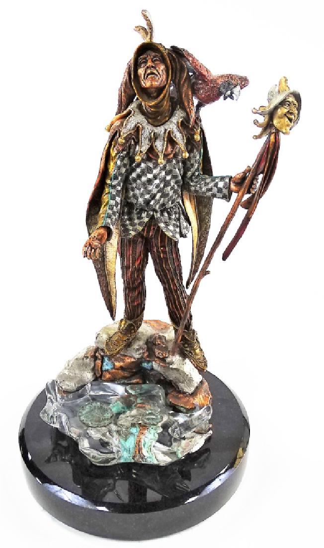 PETER APSIT COLD PAINTED BRONZE JESTER SCULPTURE (1 of 4)