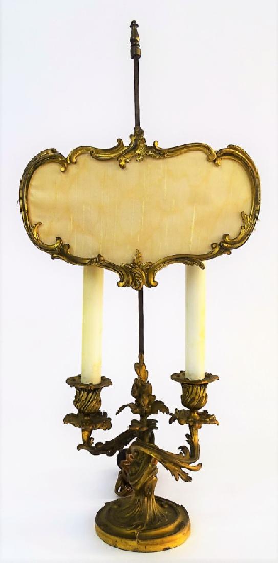 ANTIQUE FRENCH DORE BRONZE ELECTRIFIED TABLE LAMP (1 of 3)