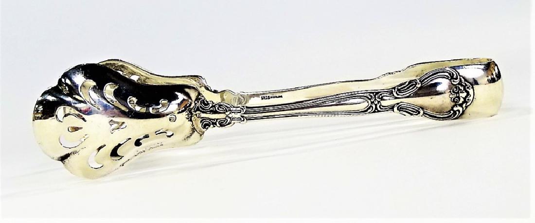 ANTIQUE GORHAM CHANTILLY LARGE ICE SERVING TONGS (1 of 4)
