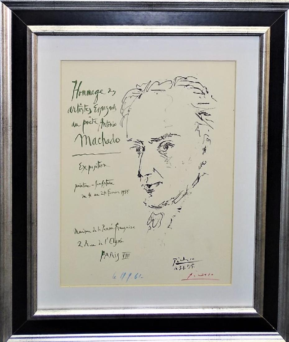CRAYON SIGNED PABLO PICASSO OFFSET LITHOGRAPH (1 of 4)