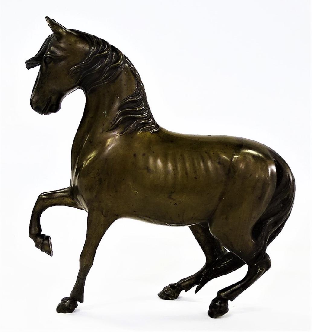 HEAVY STANDING THOROUGHBRED BRONZE HORSE (1 of 5)