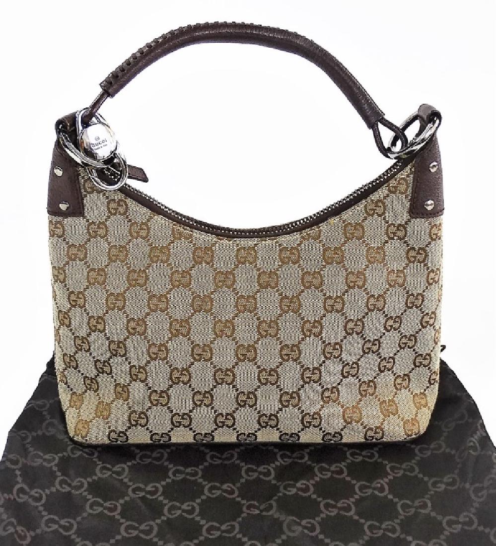 vintage gucci monogram shoulder bag