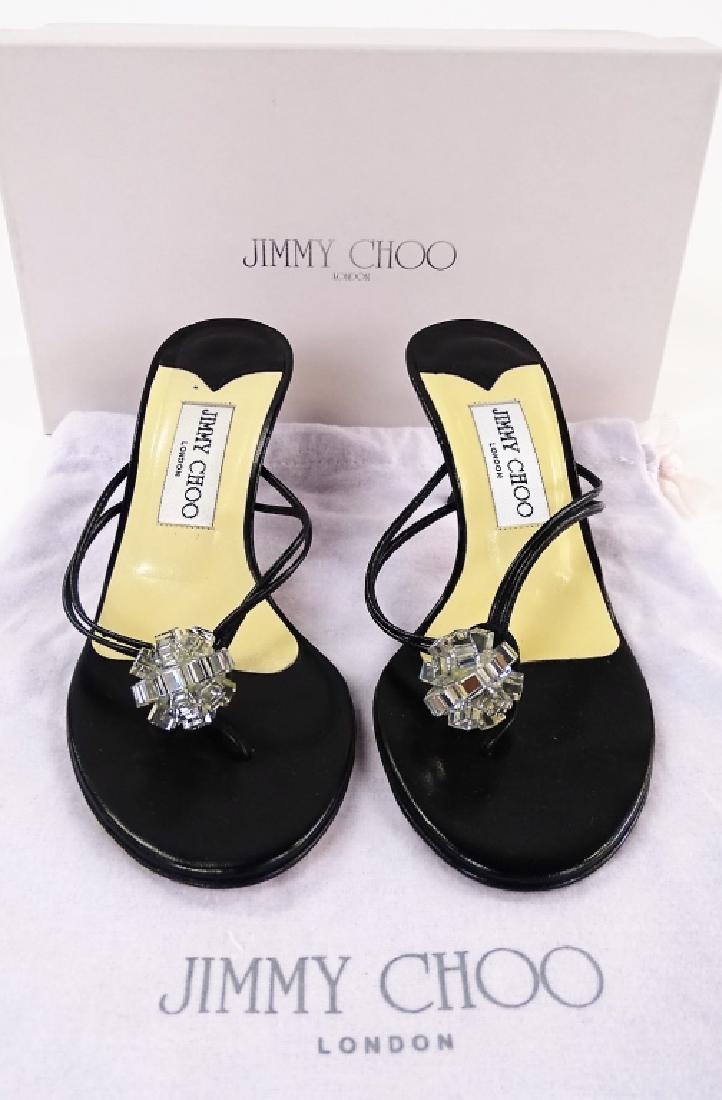 PR JIMMY CHOO LONDON BLACK LEATHER KUWAIT HEELS (1 of 6)