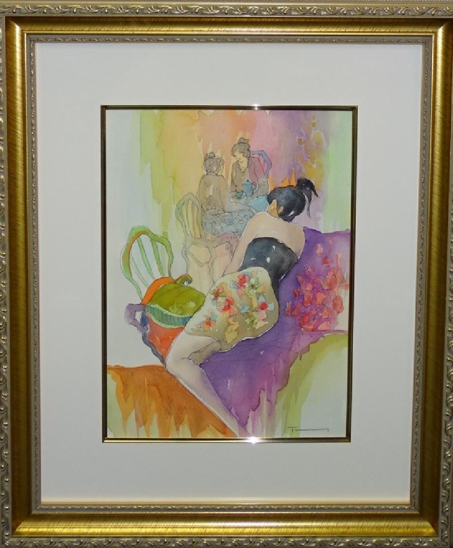 ITZCHAK TARKAY ORIGINAL WATERCOLOR HAND SIGNED (1 of 3)