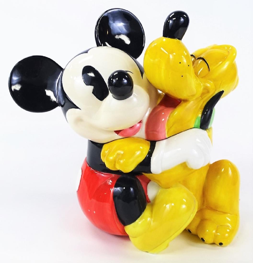 DISNEY LARGE MICKEY MOUSE & PLUTO COOKIE JAR (1 of 1)