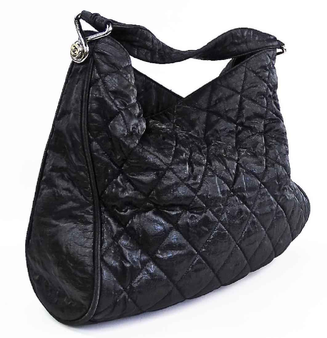 CHANEL QUILTED SHINY LAMBSKIN LEATHER HANDBAG (1 of 6)