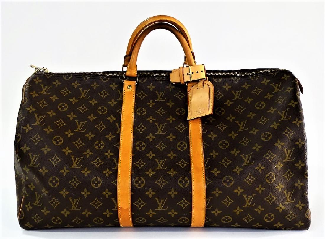 VTG LOUIS VUITTON KEEPALL 55 TRAVEL DUFFEL BAG (1 of 9)