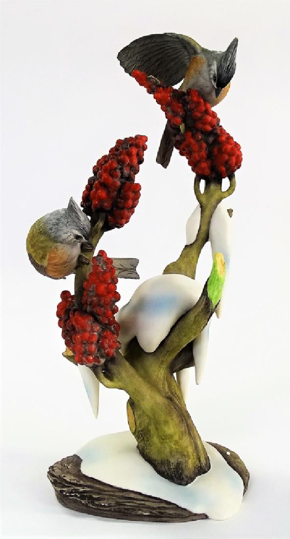 BOEHM BISQUE PORCELAIN TUFTED TITMICE BIRD GROUP (1 of 4)