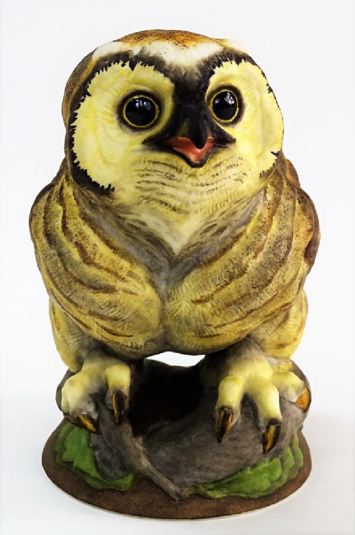 BOEHM BISQUE PORCELAIN FLEDGLING GREAT HORNED OWL (1 of 3)