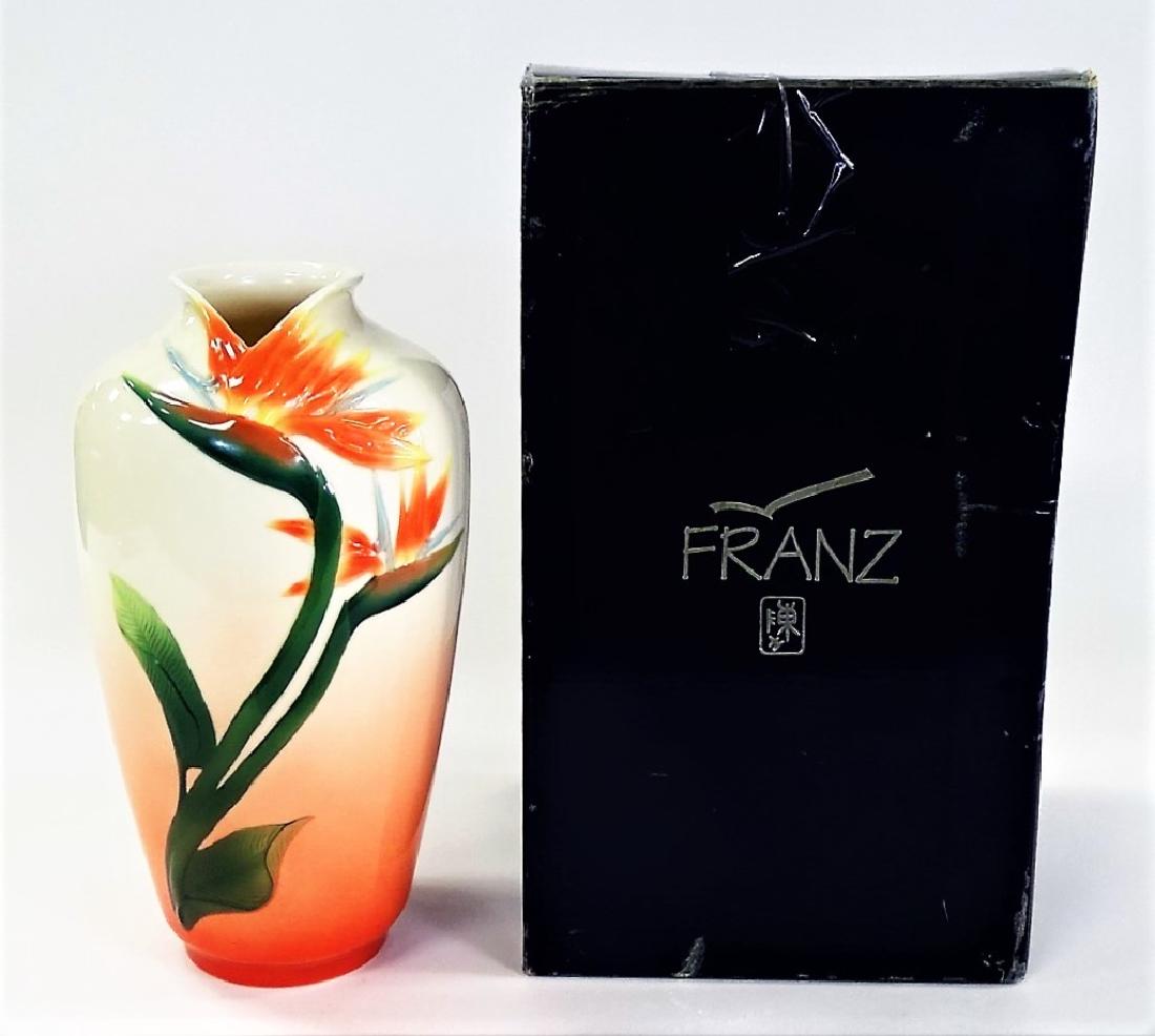 FRANZ CONTEMPORARY PORCELAIN BIRD OF PARADISE VASE (1 of 6)