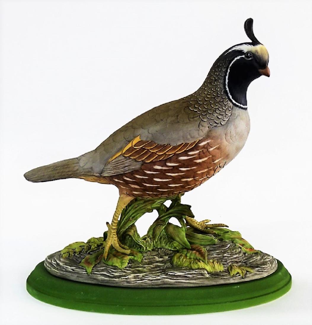BOEHM BISQUE CALIFORNIA QUAILS FIGURINE (1 of 3)
