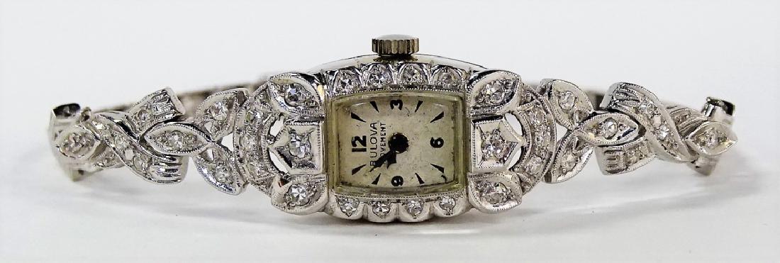 DECO 14KT WHITE GOLD ICT DIAMOND WORKING WATCH (1 of 4)