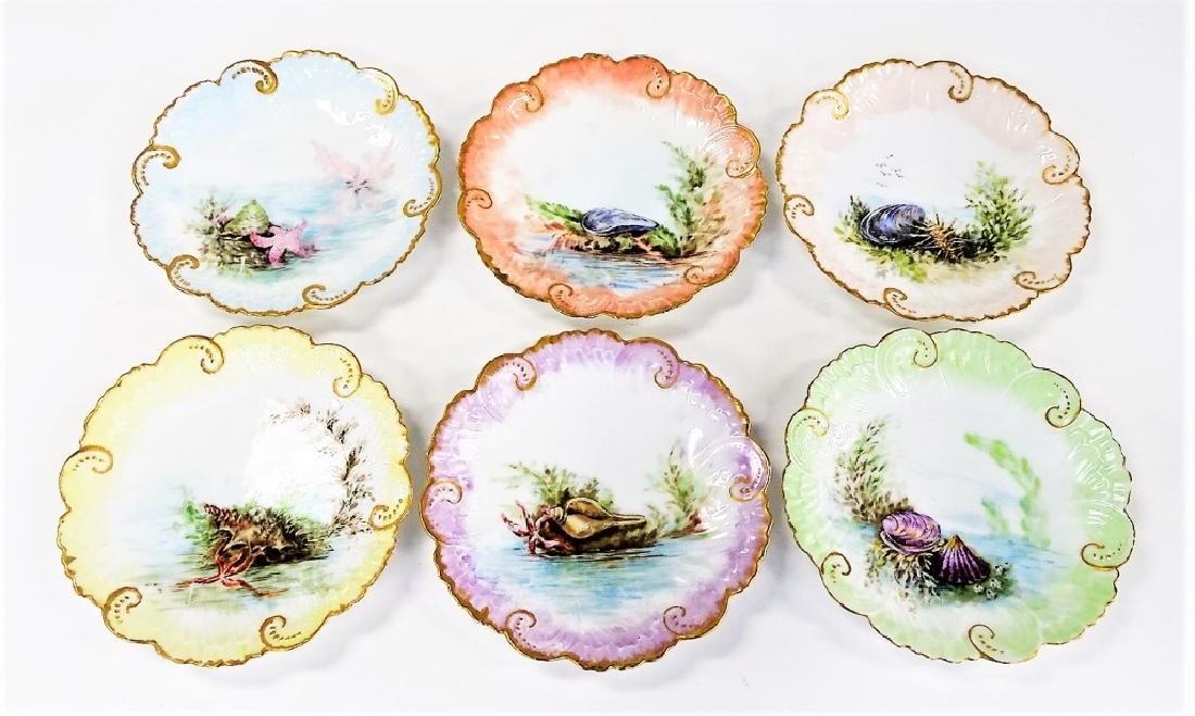 6 CONTINENTAL H/P PORCELAIN MARINE LIFE PLATES (1 of 2)