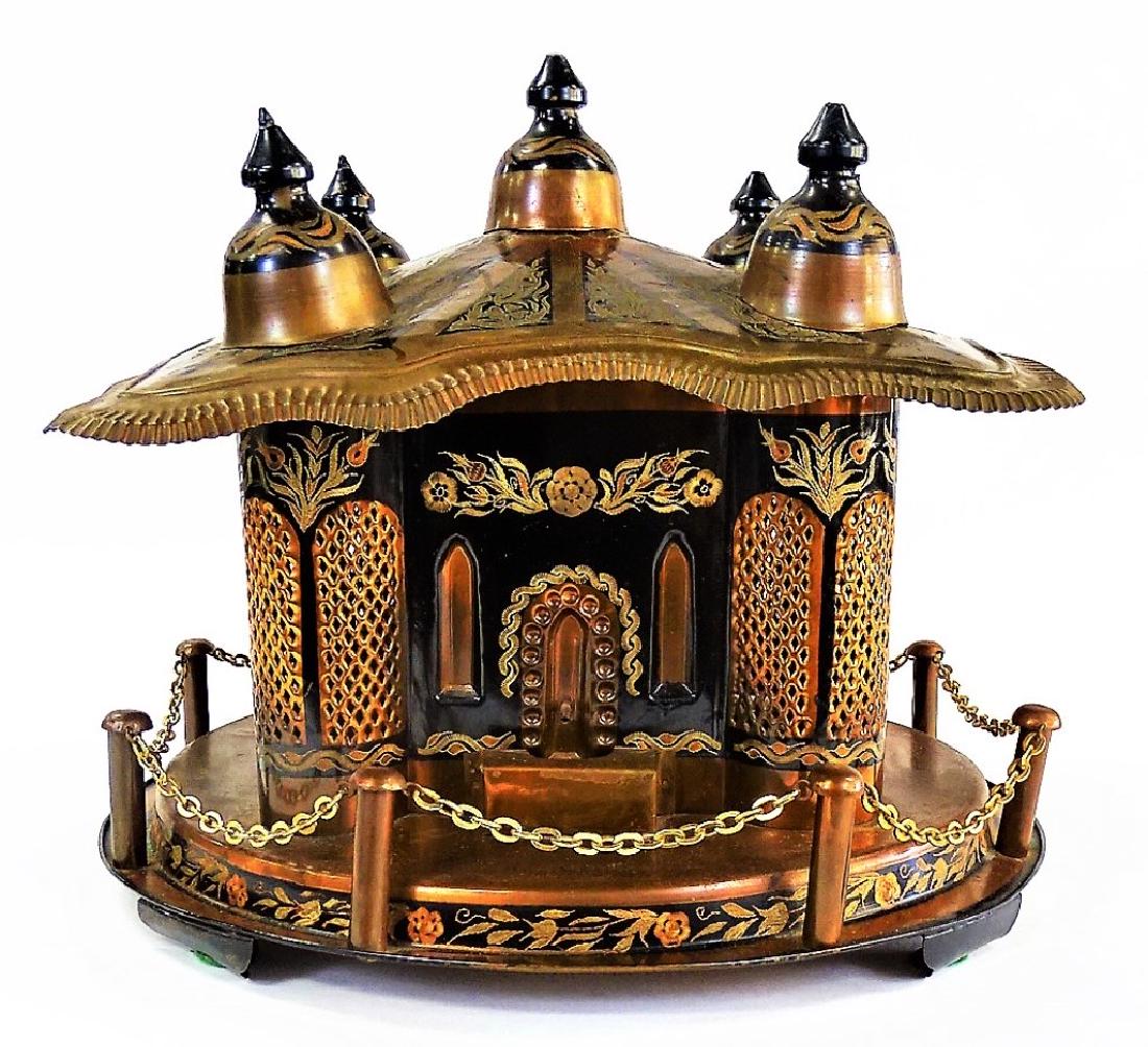 VTG ENAMELED COPPER FOUNTAIN OF AHMED SCULPTURE (1 of 4)