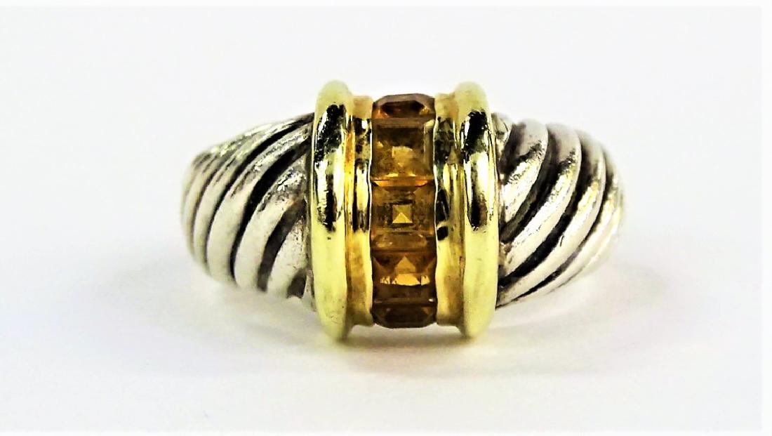 DAVID YURMAN 14KT/925 STERLING SILVER CITRINE RING (1 of 6)