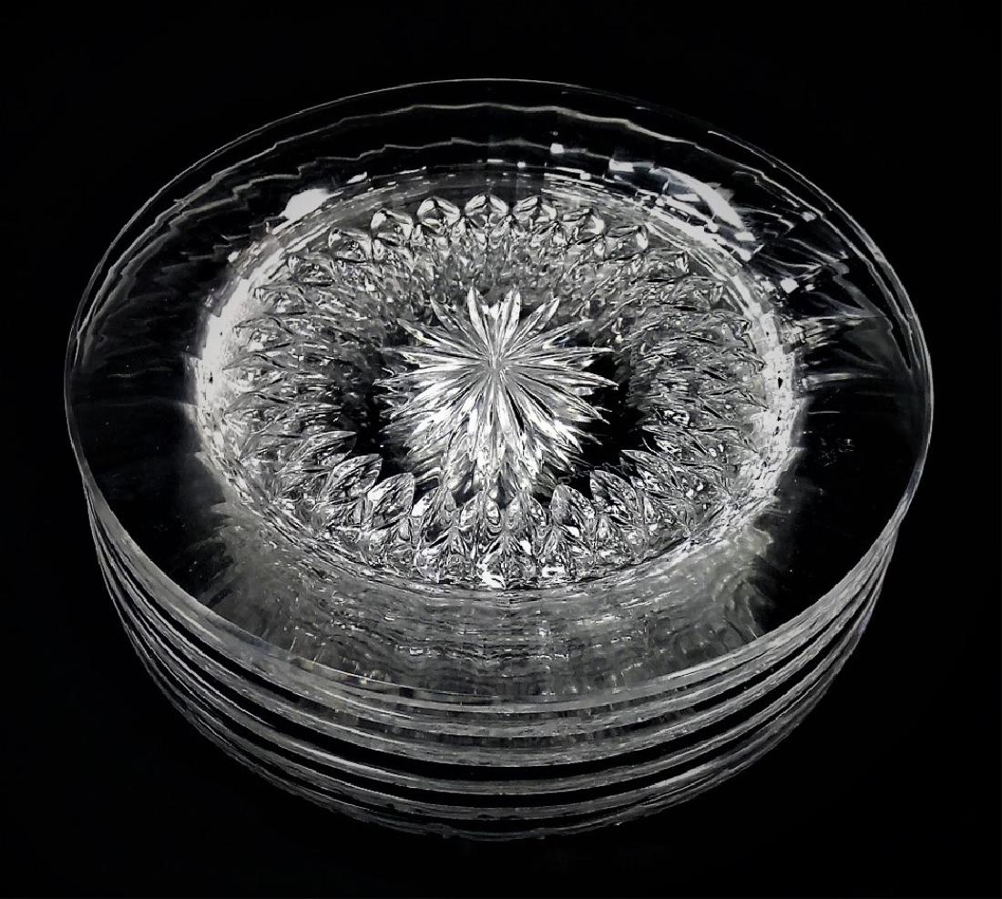 SIX ANTIQUE VAL ST. LAMBERT CRYSTAL CAKE PLATES (1 of 2)