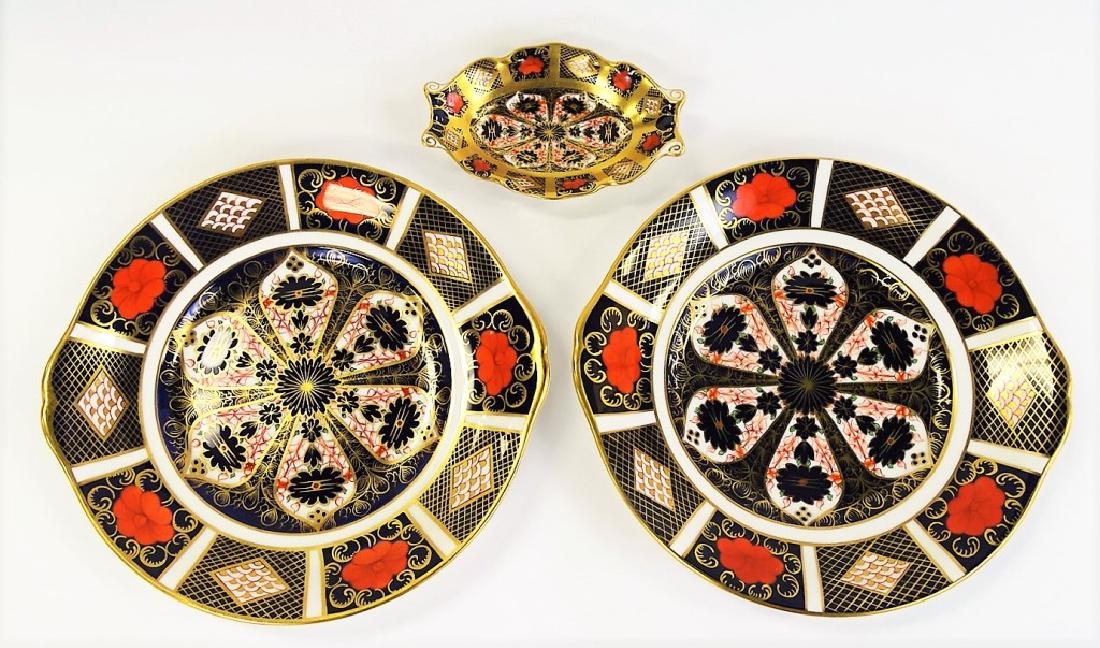 3 ROYAL CROWN DERBY H/P PORCELAIN DISHES (1 of 3)