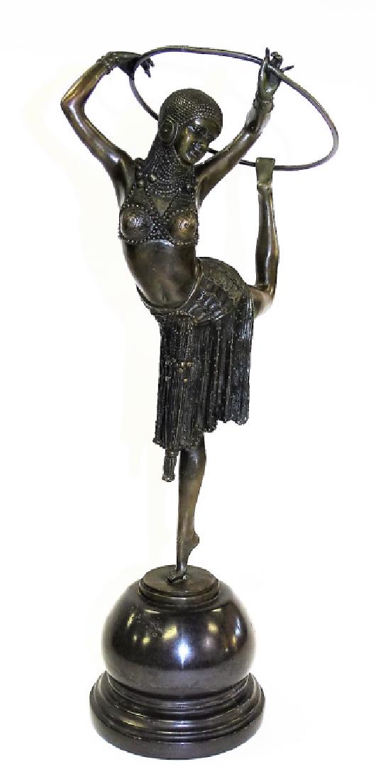 20TH C. PATINATED BRONZE SCULPTURE AFTER CHIPARUS (1 of 3)