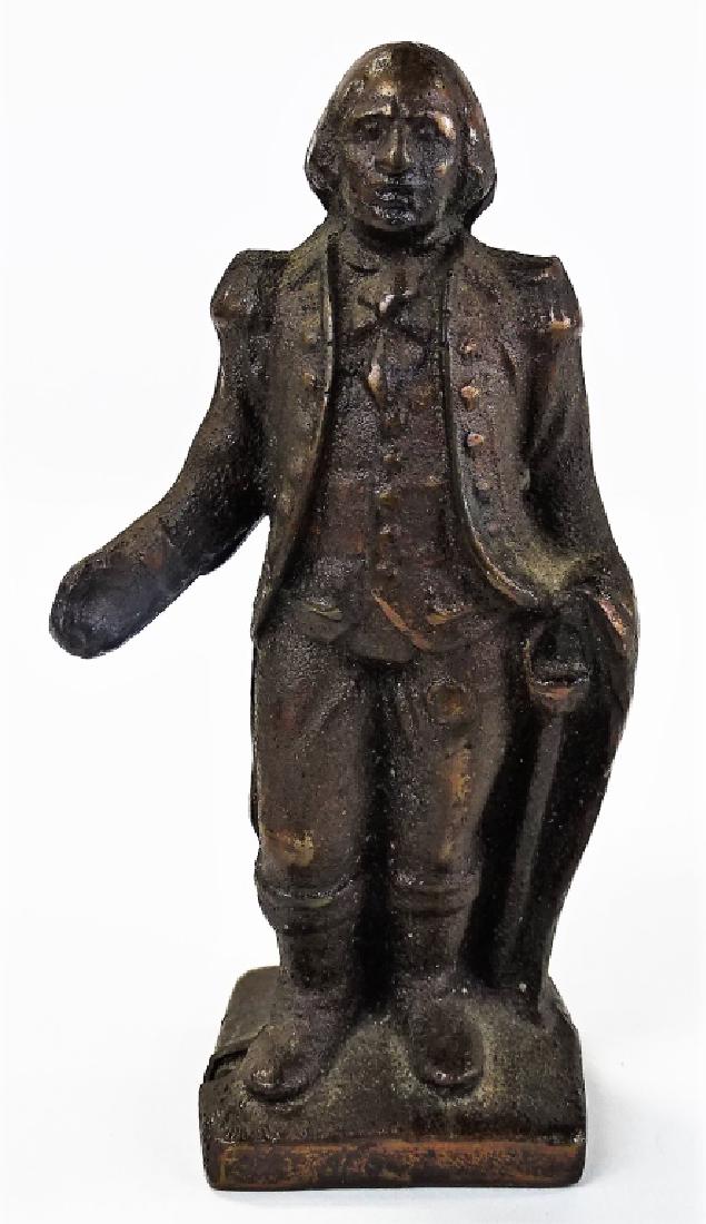 ANTIQUE CAST IRON FIGURAL GEORGE WASHINGTON BANK (1 of 4)