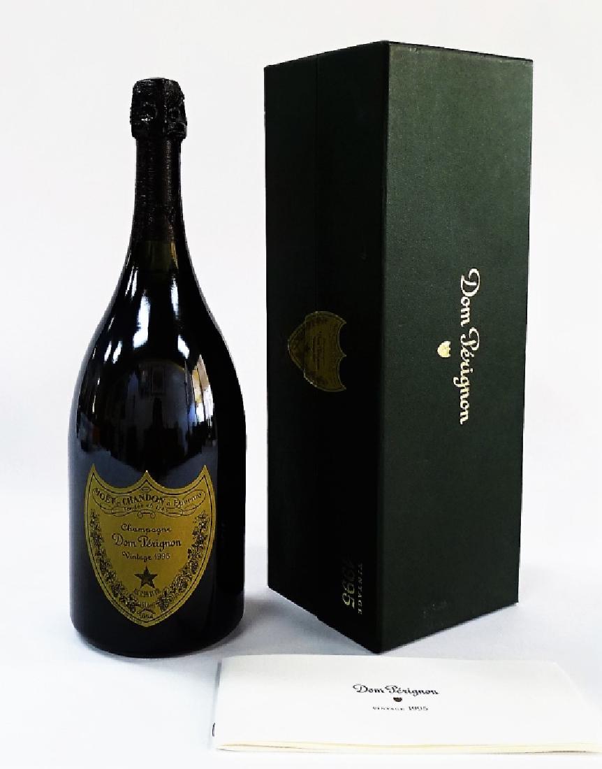 1995 DOM PERIGNON MAGNUM CHAMPAGNE SEALED w/ BOX (1 of 3)