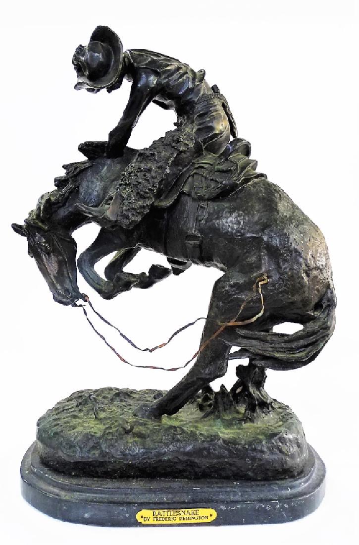 FREDERIC REMINGTON "RATTLESNAKE" BRONZE SCULPTURE