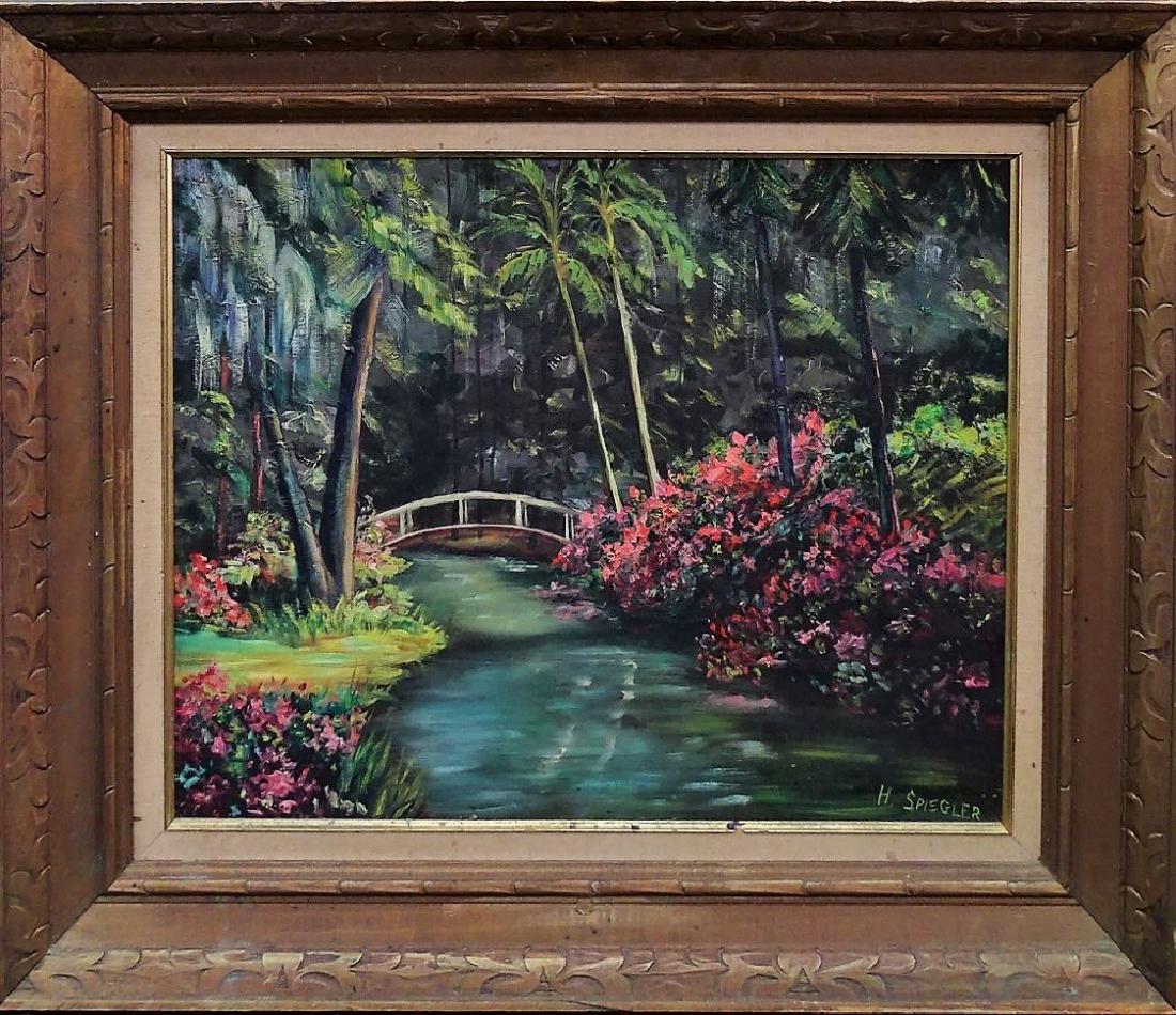 HENRY D. SPIEGLER FLORIDA LANDSCAPE OIL/BOARD PTG (1 of 5)