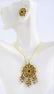 3PC VINTAGE GOLDTONE PEARL COSTUME JEWELRY SUITE - 2