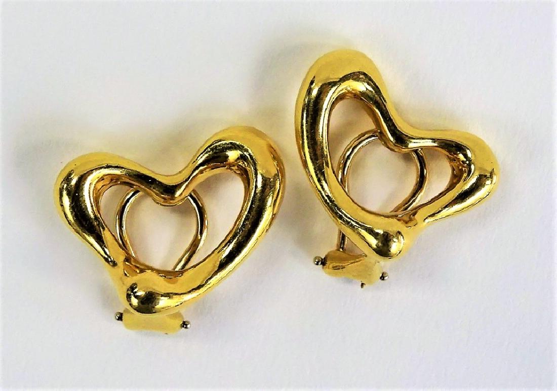 18KT TIFFANY & CO. ELSA PERETTI HEART EARRINGS (1 of 3)