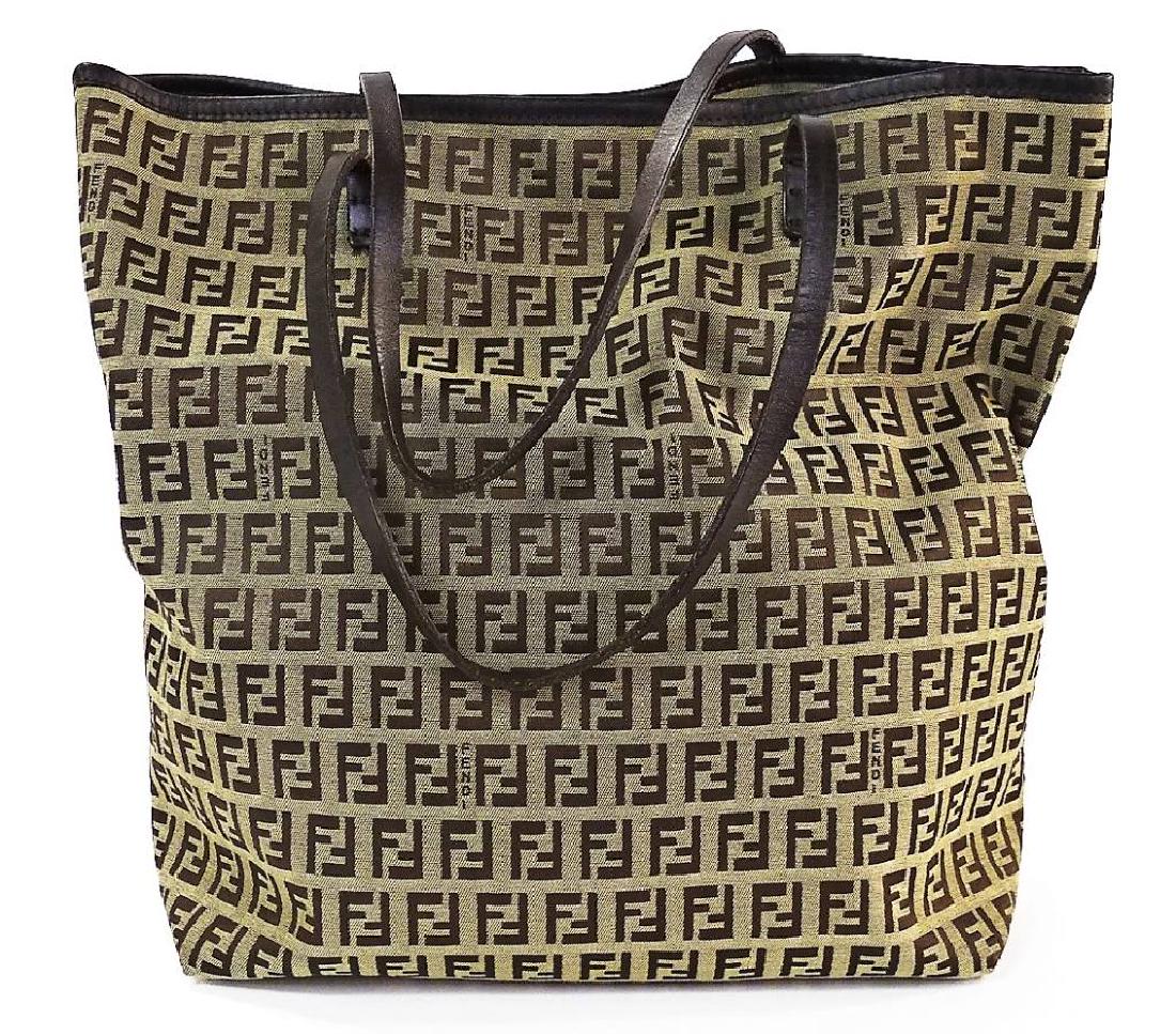 FENDI MONOGRAM CANVAS TOTE BAG (1 of 3)