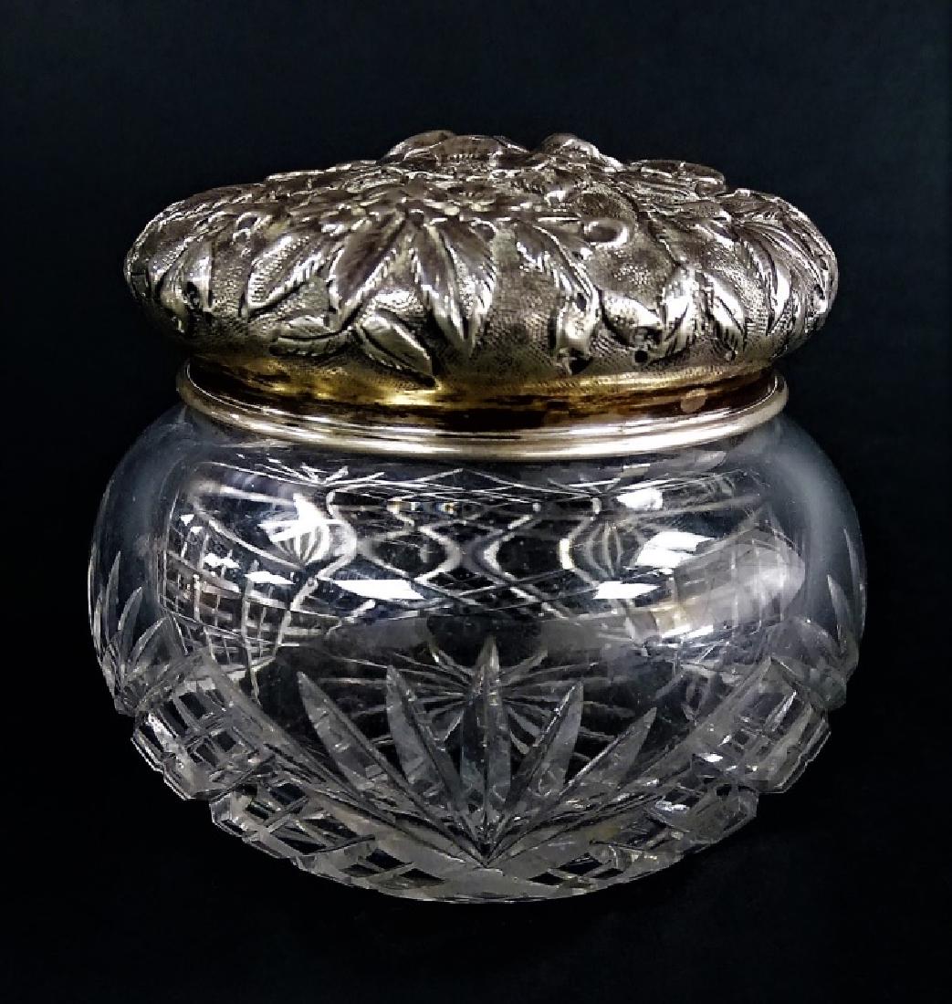 S. KIRK & SON "BALTIMORE ROSE" STERLING LIDDED JAR (1 of 3)