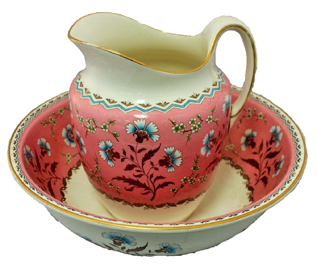 VICTORIAN MINTON PORCELAIN PITCHER SET (1 of 5)