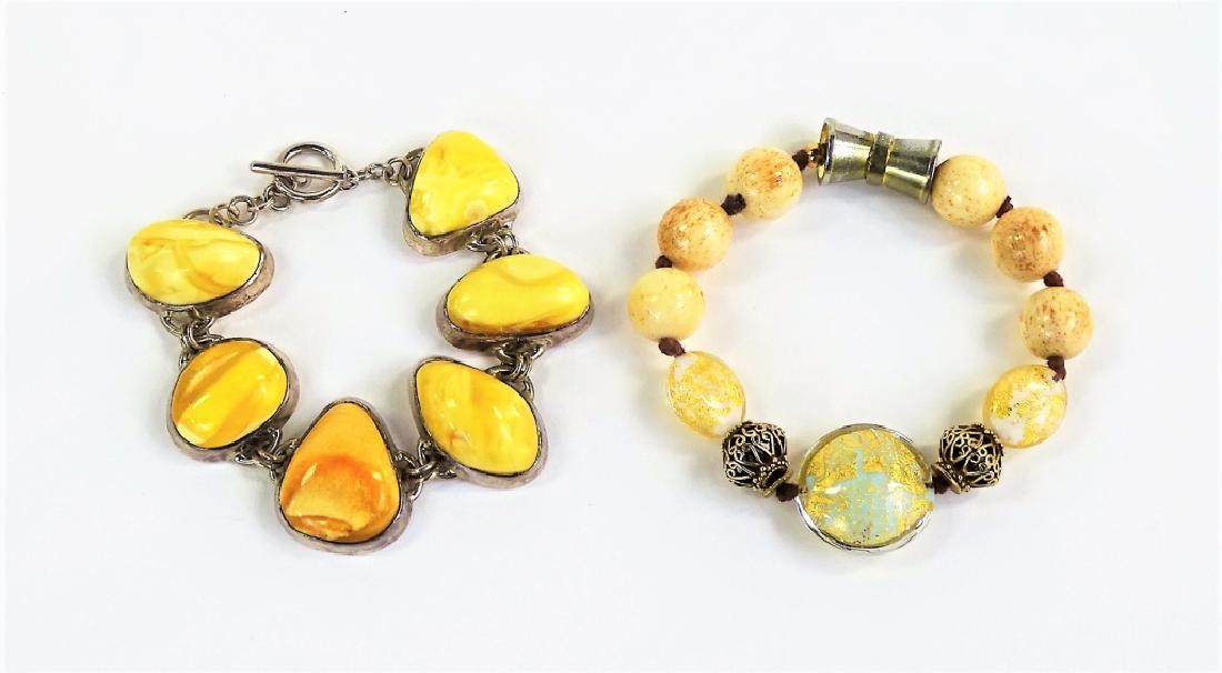 2 VTG RUSSIAN BALTIC AMBER BRACELETS (1 of 2)