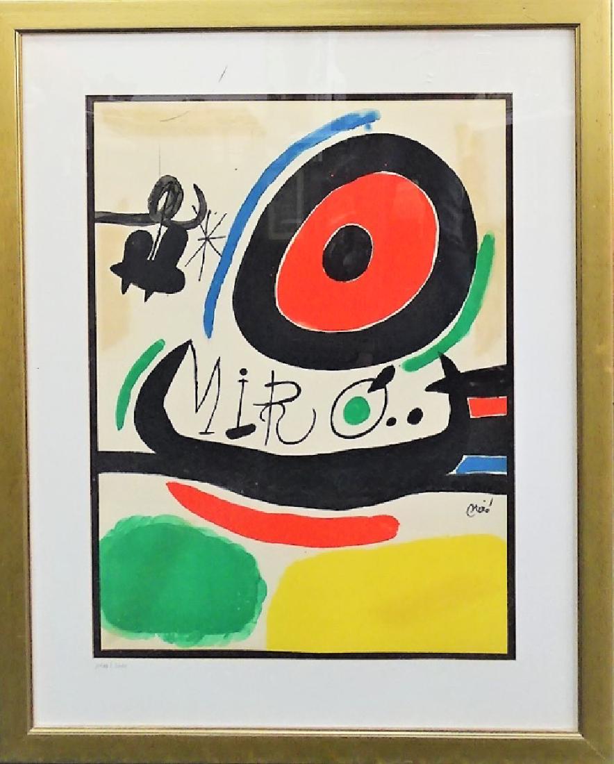 JOAN MIRO FRAMED ABSTRACT LITHOGRAPH ON PAPER (1 of 4)