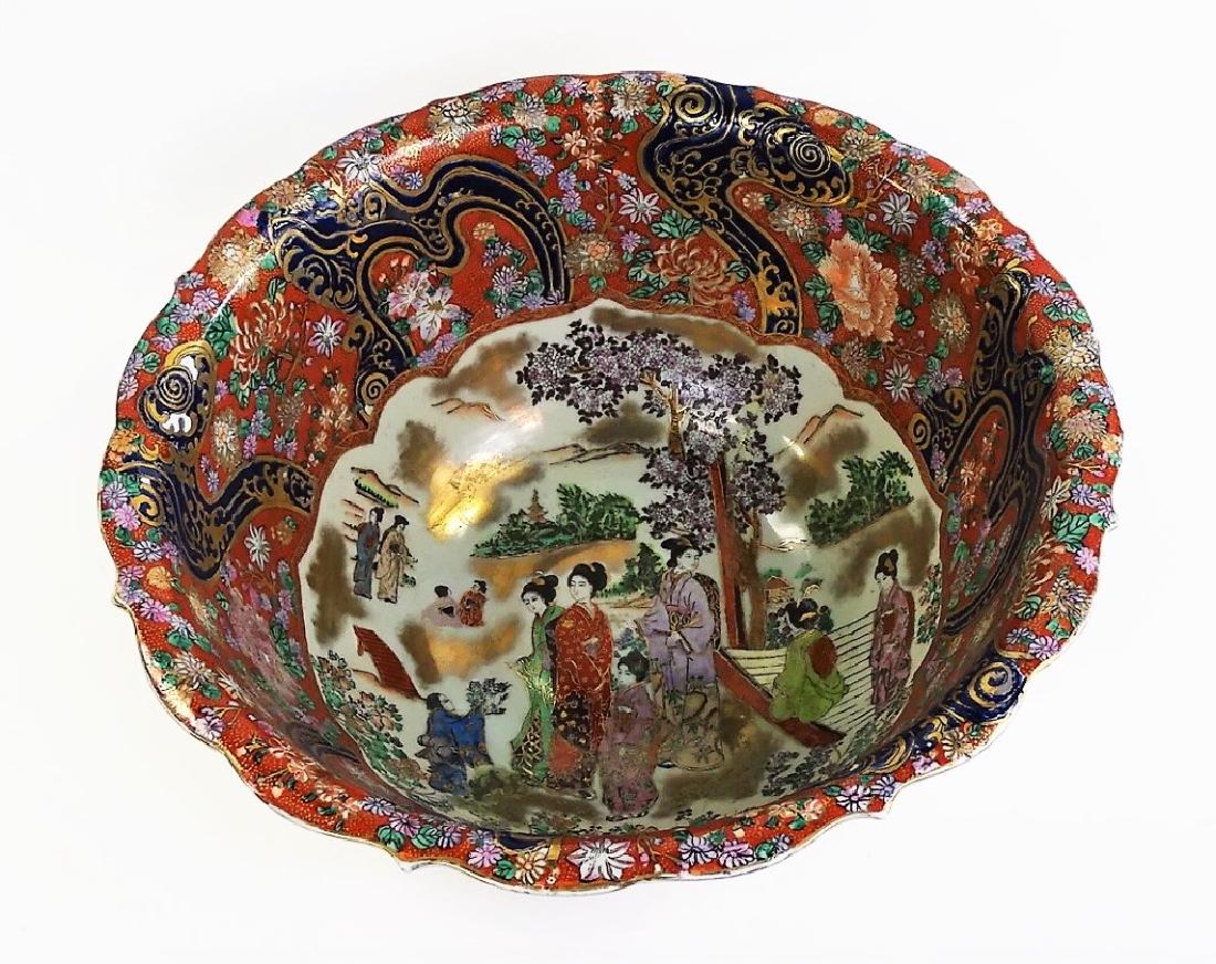 20TH C. CHINESE H/P PALATIAL PORCELAIN BOWL (1 of 3)