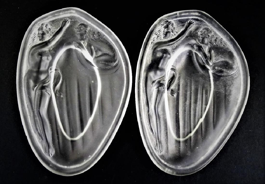 PR VTG CZECH MOLDED & FROSTED GLASS DISHES (1 of 1)