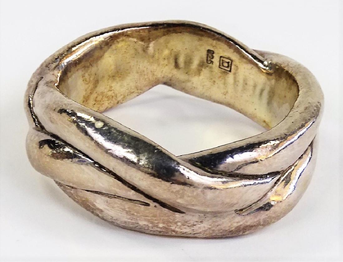 HEAVY THICK STERLING SILVER BANGLE BRACELET (1 of 3)