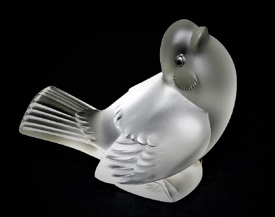 LALIQUE FRANCE MOINEAU MOQUEUR CRYSTAL FIGURINE (1 of 3)