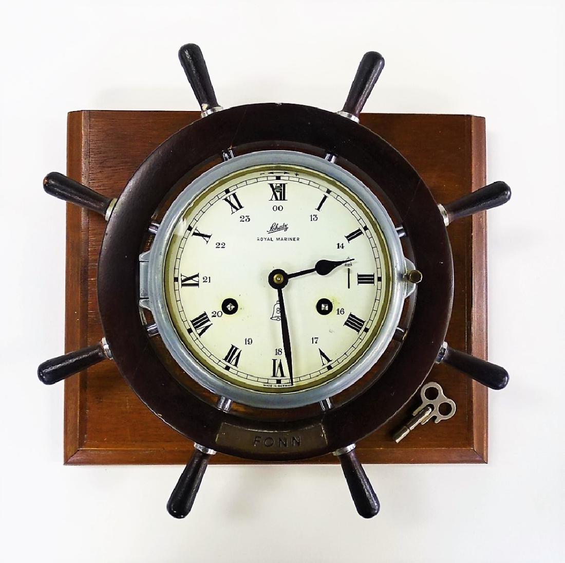 SCHATZ VINTAGE TIME & STRIKE SHIPS CLOCK (1 of 5)