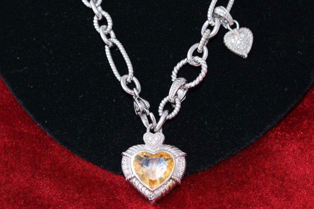 SIGNED JUDITH RIPKA STERLING AND GEMSTONE NECKLACE (1 of 7)