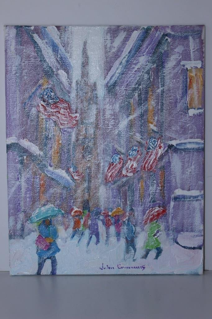 JOHN CRIMMINS  LISTED AMERICAN OIL PAINTING ON BOA (1 of 2)