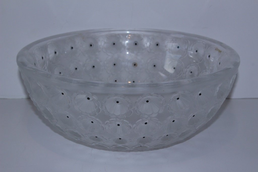 LARGE LALIQUE NEMOURS CENTER BOWL EXCELLENT (1 of 6)
