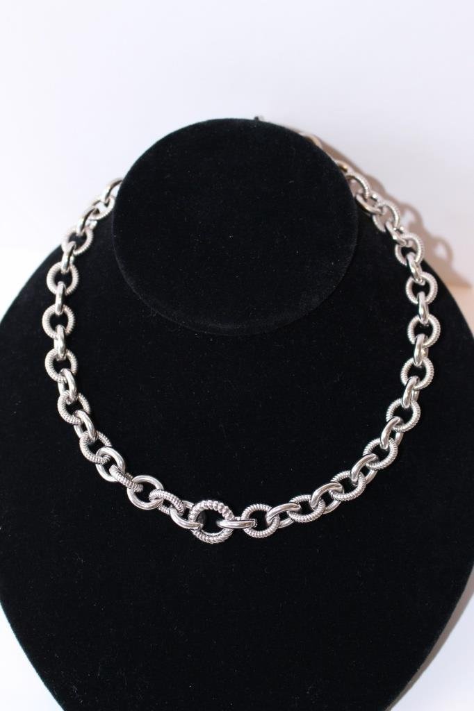 JUDITH RIPKA LARGE HEAVY STERLING SILVER BRACELET (1 of 3)