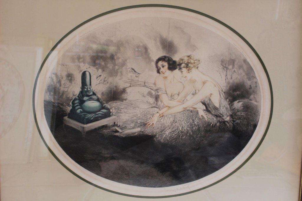 LOUIS ICART "BLUE BUDDAH ETCHING" (1 of 2)