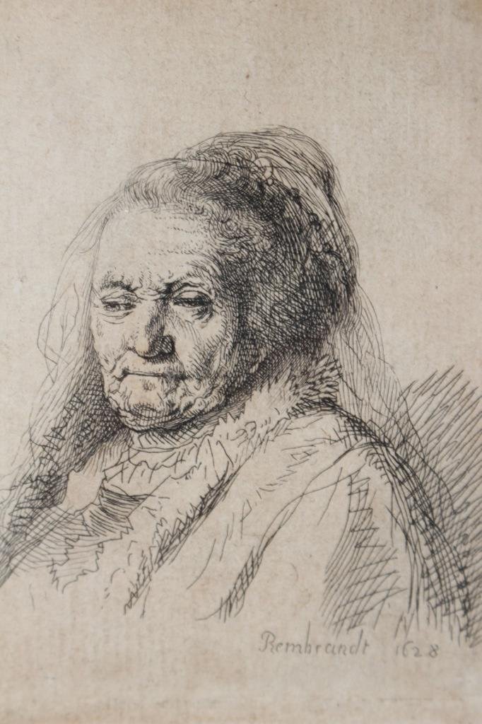 Rembrandt Harmenszoon van Rij ETCHING MOTHER (1 of 2)