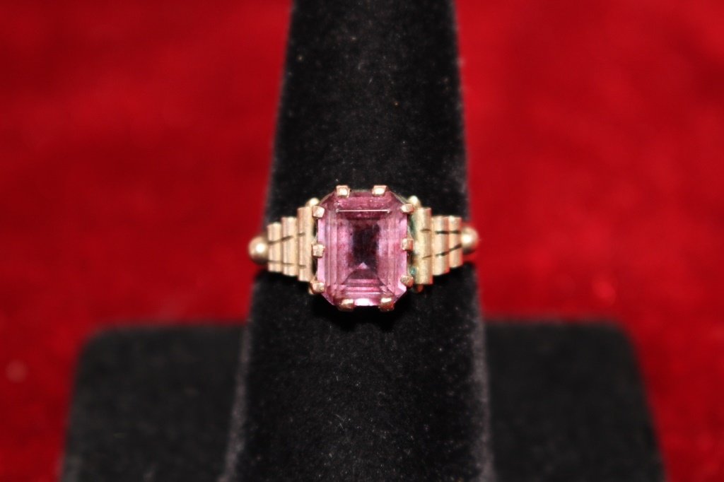 10KT ROSE GOLD AND AMETHYST VICTORIAN RING (1 of 5)